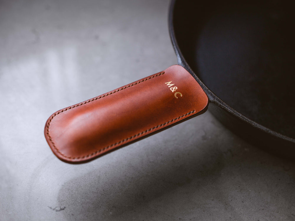 Custom Leather Cast-Iron Pan Holder – Mapleton Road